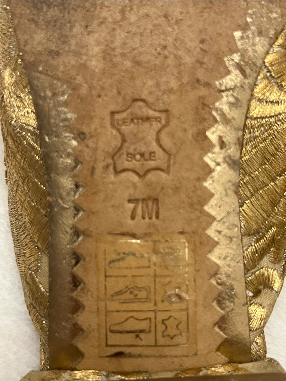 Tory Burch Metallic Gold Embroidered Slip-On Mules - Picture 10 of 11